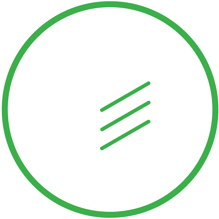 white paper icon in green circle