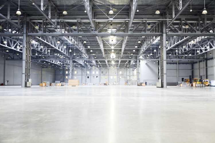 Empty Warehouse Open Warehouse area