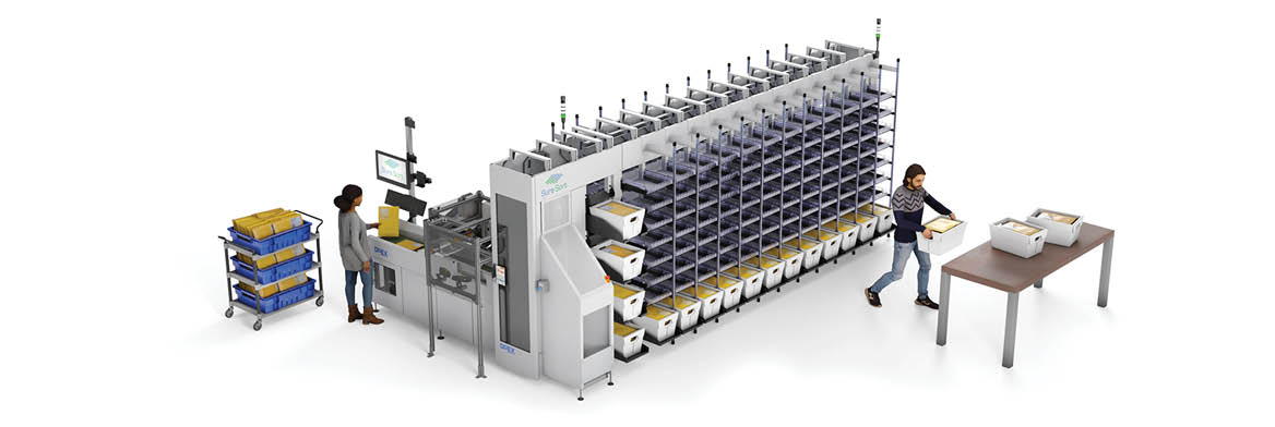 Parcel Sorting Sure Sort with people sorting parcels