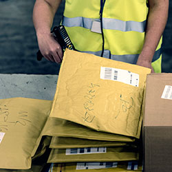 circle-envelopes Man Holding Package