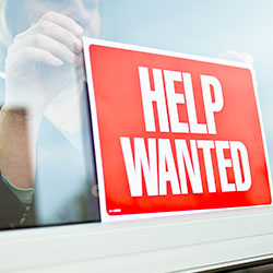 Help wanted sign